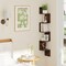 Space-Saving 5-Tier Corner Shelf Wall Mounted Bookshelf with Storage Solution